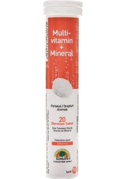 Multivitamin+Mineral 20 Efv Tablet