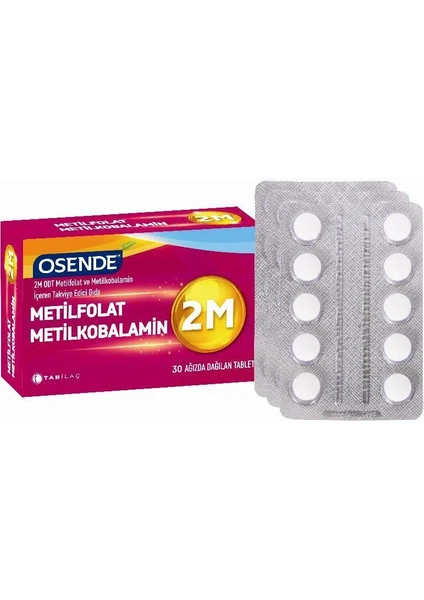 2m Metilfolat Metilkobalamin 30 Tablet