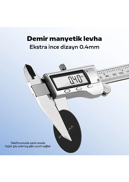 Kuulaa Magnetic-Mıknatıslı Telefon Tutucular Için Metal Plaka Seti