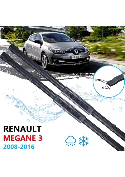 Renault Megane 3 Araca Özel Ön Cam Silecek Süpürgesi 2009--2015