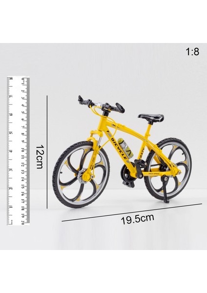 Die-Döküm Metal Bisiklet Modeli 1/8 Ölçekli Alaşım Çocuk Erkek Ofisi Yarış Kulübü 2021 Sarı (Yurt Dışından)