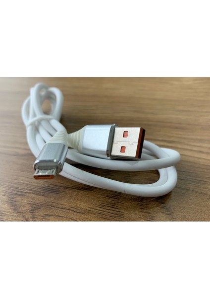 3 Amper 1 Metre Micro USB Android Hızlı Şarj Data Kablo Samsung Huawei Xiaomi Uyumlu Beyaz