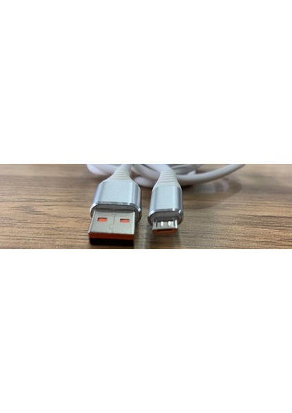 3 Amper 1 Metre Micro USB Android Hızlı Şarj Data Kablo Samsung Huawei Xiaomi Uyumlu Beyaz