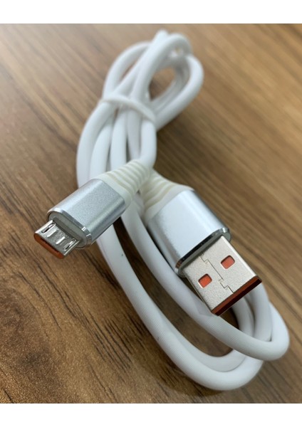 3 Amper 1 Metre Micro USB Android Hızlı Şarj Data Kablo Samsung Huawei Xiaomi Uyumlu Beyaz