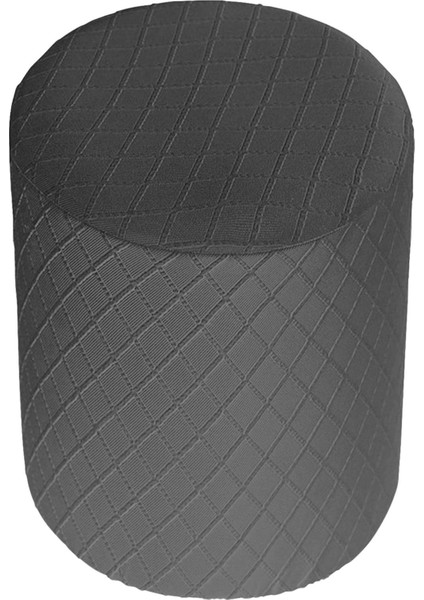 Yuvarlak Osmanlı Slipcovers Sandalye Kapak Kalın Polyester Mobilya Koruyucu Gri (Yurt Dışından)