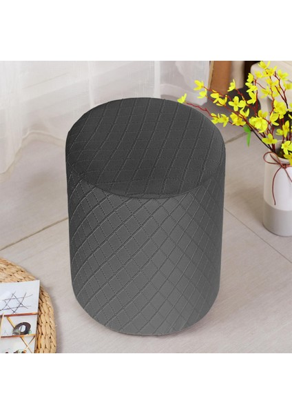 Yuvarlak Osmanlı Slipcovers Sandalye Kapak Kalın Polyester Mobilya Koruyucu Gri (Yurt Dışından) modelleri