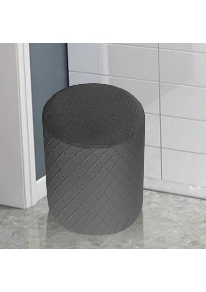 Yuvarlak Osmanlı Slipcovers Sandalye Kapak Kalın Polyester Mobilya Koruyucu Gri (Yurt Dışından) fırsatları