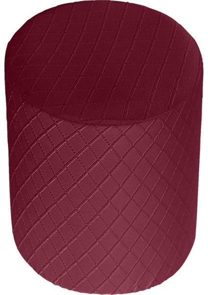 Yuvarlak Osmanlı Slipcovers Sandalye Kapak Kalın Polyester Mobilya Koruyucu Gri (Yurt Dışından)