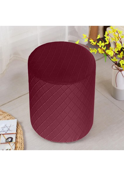 Yuvarlak Osmanlı Slipcovers Sandalye Kapak Kalın Polyester Mobilya Koruyucu Gri (Yurt Dışından) modelleri