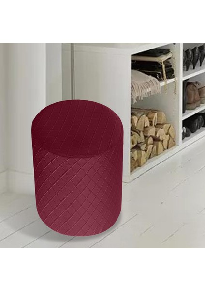 Yuvarlak Osmanlı Slipcovers Sandalye Kapak Kalın Polyester Mobilya Koruyucu Gri (Yurt Dışından) indirimleri