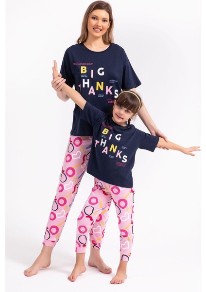 2800 Big Thanks Lacivert Kız Çocuk Pijama Takımı fiyatları