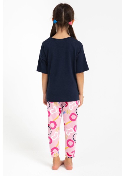 2800 Big Thanks Lacivert Kız Çocuk Pijama Takımı indirimleri