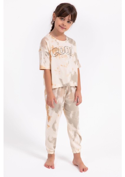 Arnetta 1808 Garson Cool Girl Fildişi Salaş Kız Çocuk Pijama Takımı modelleri