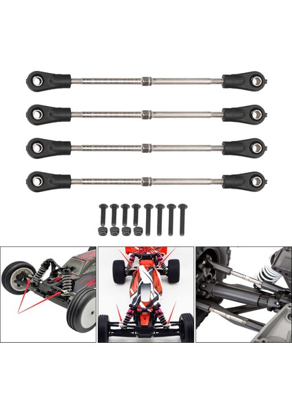 Hsp Hpı Için Rc Araç Direksiyon Çubuğu 1:10 Rc Buggy Model Parçaları Vidalı Somun 93MM-102MM (Yurt Dışından)