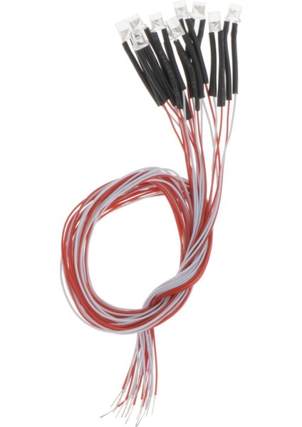 10PCS 3mm Ön LED Leds Ampul 20CM Prewired Exitting Diyotları DC3V Sıcak Beyaz (Yurt Dışından)