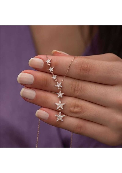 Gümüş Kayan Yıldızlar Kadın Kolye fiyatları