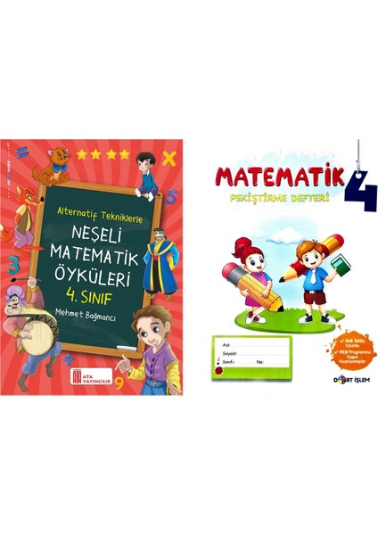 Ata Yayıncılık  4. Sınıf Neşeli Matematik Öyküleri + Pekiştirme Defteri