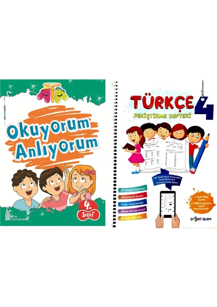 Ata Yayıncılık  4. Sınıf Okuyorum Anlıyorum + Pekiştirme Defteri