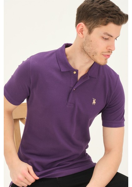 T8561 Dewberry Erkek Tshirt-Mor