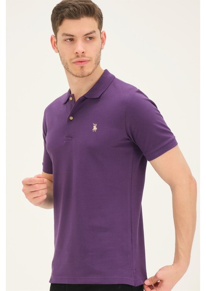 T8561 Dewberry Erkek Tshirt-Mor