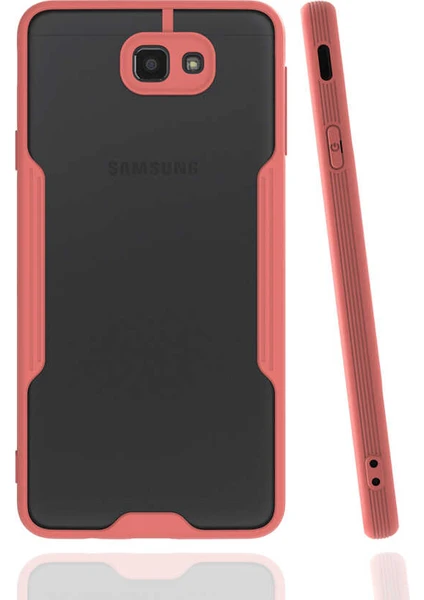 Kzy Samsung Galaxy J7 Prime Kılıf Kamera Korumalı Colorful Kapak - Pembe