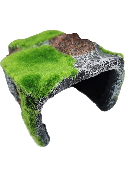 Yapay Yılan Sürüngen Saklanma Mağarası Balık Akvaryum Dekorasyon Reçine Malzemesi B