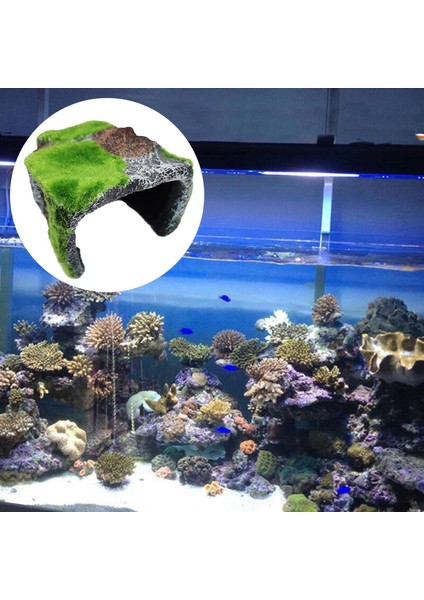 Yapay Yılan Sürüngen Saklanma Mağarası Balık Akvaryum Dekorasyon Reçine Malzemesi B modelleri