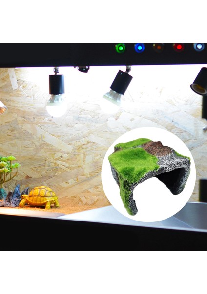 Yapay Yılan Sürüngen Saklanma Mağarası Balık Akvaryum Dekorasyon Reçine Malzemesi B indirimleri