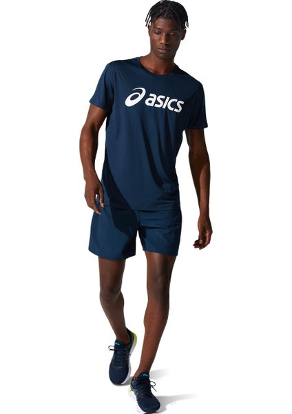CORE Asics TOP M Lacivert Kısa Kollu Tshirt-2011C334-402