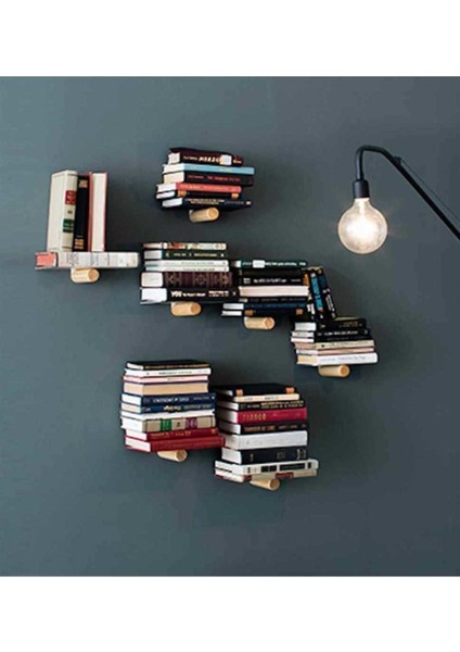 Uçan Kitap Rafı Duvar Rafı 3 Adet Takım modelleri