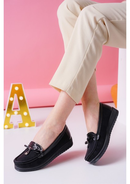 Kadın Tokalı Babet 02 Suni Deri Malzemeden Rahat Tabanlı Şık Ayakkabı