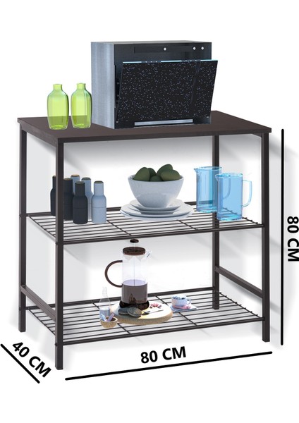 Siyah Çok Amaçlı Raf , Mutfak Bangosu 1700S