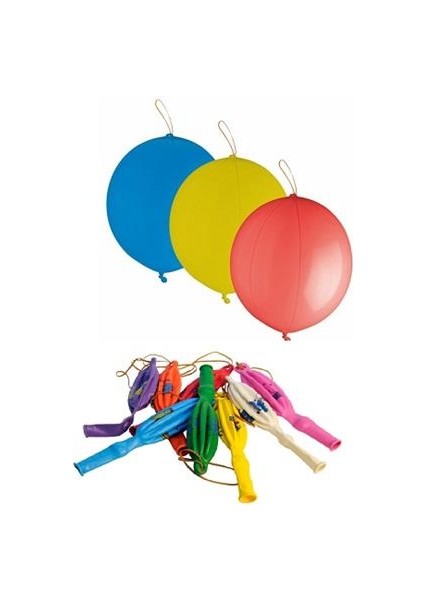 Lastikli Punc Balon - 100 Adet