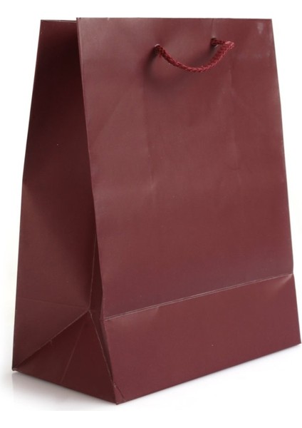 Kağıt Ip Saplı Çanta Bordo 18x10x23 İTHAL12'LI