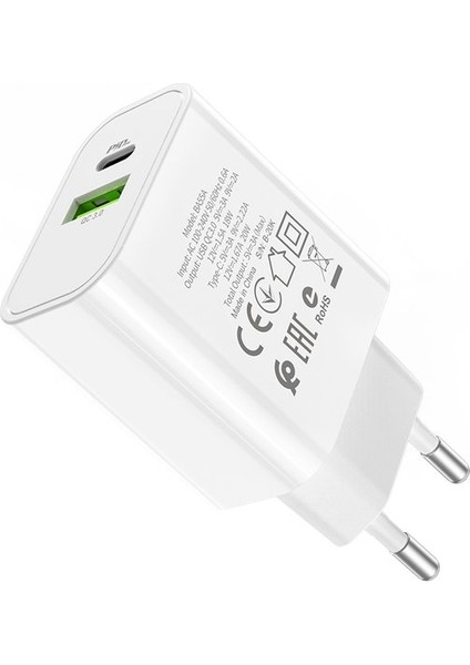 Hızlı  Şarj Adaptör 20W Pd 3.0 Quick Charge Type C +Usb A