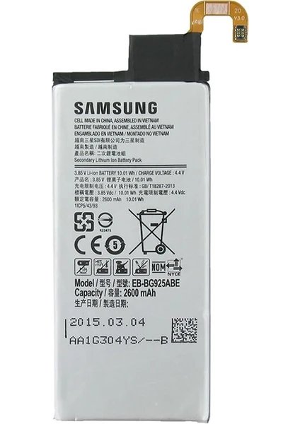 Smart Tech Samsung Galaxy S6 Edge Batarya Pil EB-BG925ABE