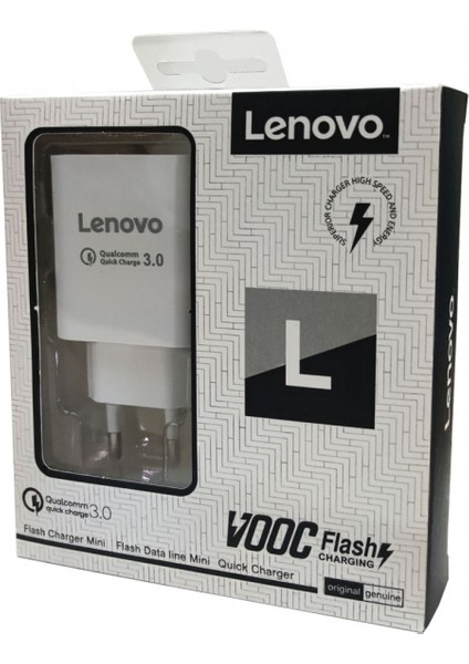 Lenovo 18W 2A Type-C Hızlı Şarj Adaptör ve Data Kablosu