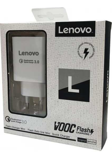 Smart Tech Lenovo 18W 2A Type-C Hızlı Şarj Adaptör ve Data Kablosu