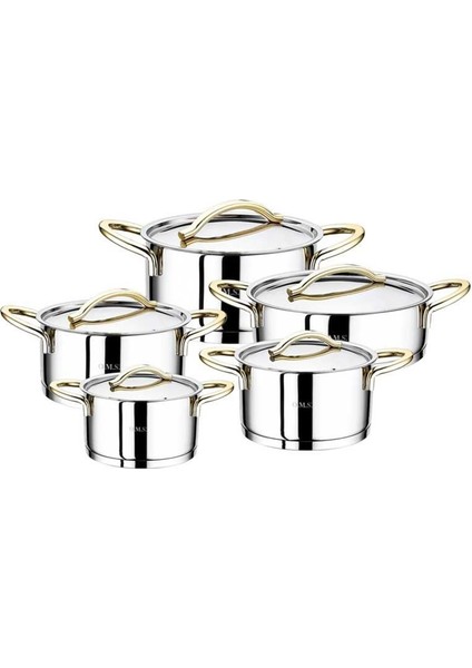 10 Parça Çelik Silindir Set 1011-GOLD