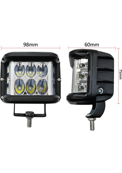 Off Road Çakarlı Sis LED 6 LED 30W LED Çakarlı