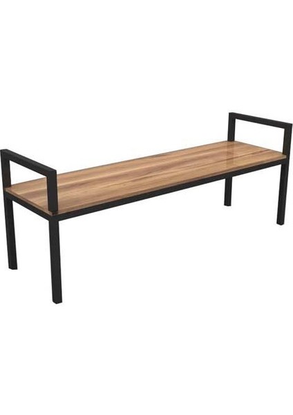 Doğal Ahşaplı Bank Metal Bench Bahçe Bankı