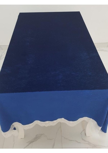 Pera Lüx Dantelli Kadife Kumaş Sax Masa Örtüsü Dikdörtgen 160x220 cm - 1008 fiyatları