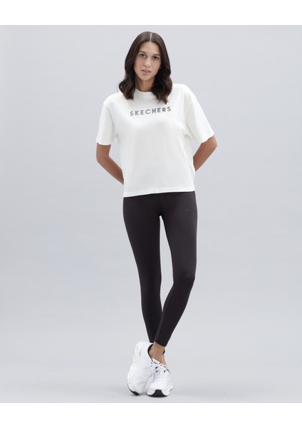 W Graphic Tee Shiny Logo Kadın Tshirt S221175-102