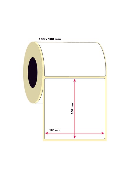 100X100 Termal Etiket | 6 Rulo | 400 Sarım |