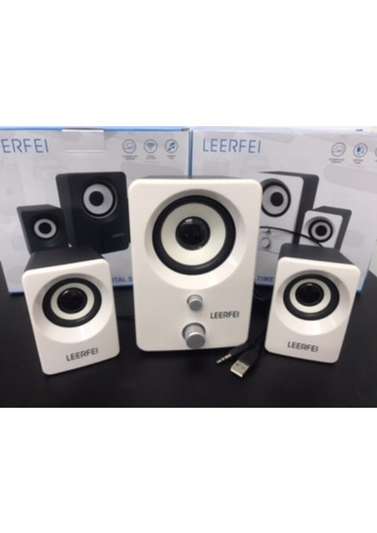2+1 USB Ses Sistemi Speaker 6W Rms Hoparlör Bilgisayar Laptop Cep Telefonu