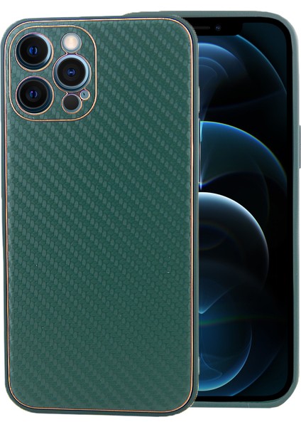 Iphone 12 Pro Max Kılıf Connection Desenli Kamera Korumalı Mat Yüzey Kılıf Haki