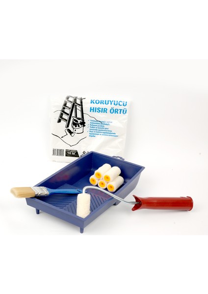 Kadife Moher Rulo Fırça Boya Kabı Hışır Örtü 5 cm Hobi Seti