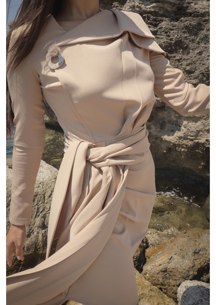 Bej Abiye Elbise modelleri