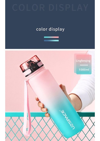 1000ML Büyük Boy Çift Renk Softtouch Ff Collection Tritan Su Matarası