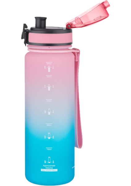 Tritan Matara 500 ml Pembe Yeşil Çift Renk